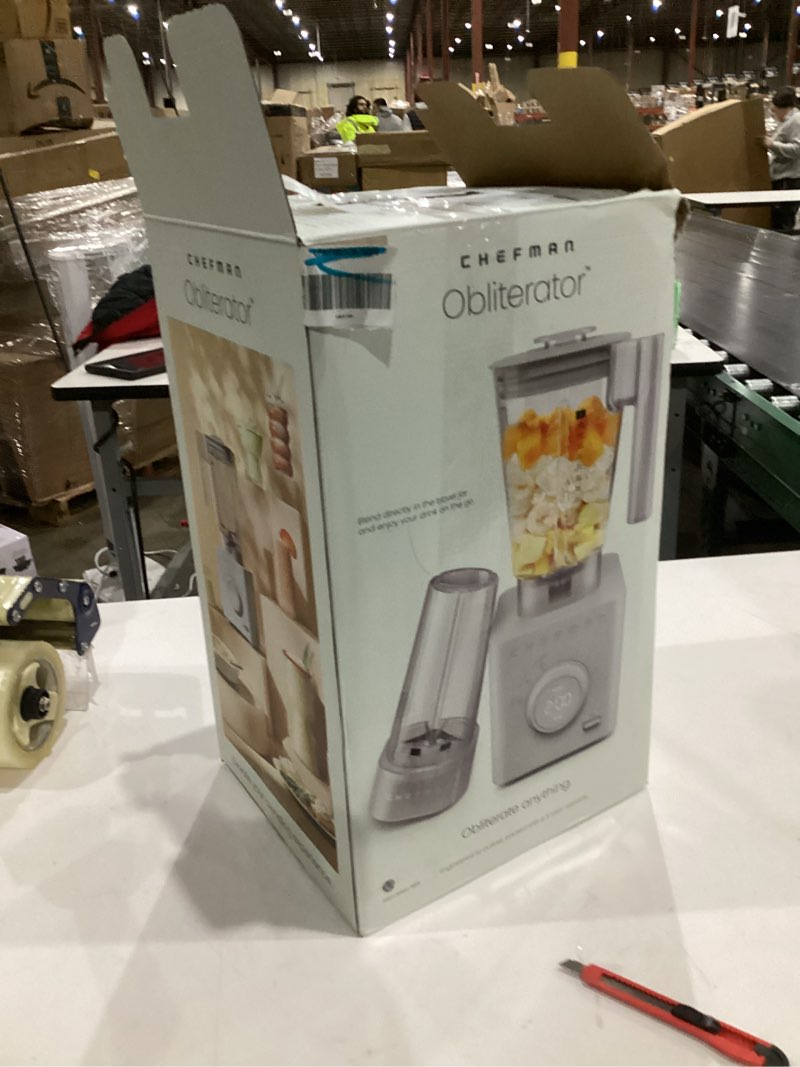 Chefman Obliterator 48 oz Countertop Blender for Smoothies, 1380W Motor to Crush Ice, Nuts, and Froz
