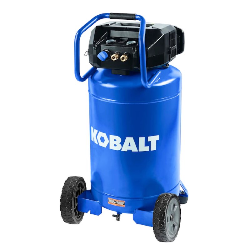 kobalt 20-gallon portable electric 175 psi vertical air compressor