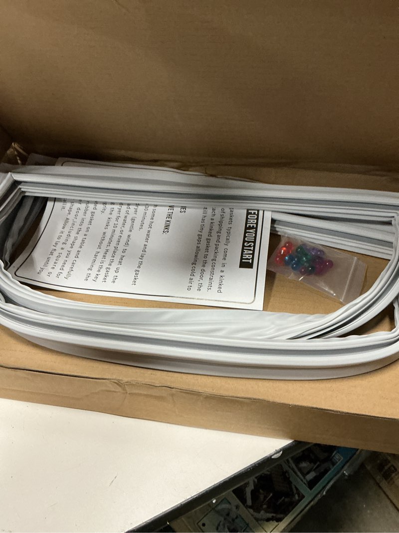 Condition photo showing Good Condition for upgraded 241872501 freezer door gasket compatible with frigidaire freezer door gasket, white 27"x18" 240370901 240370903 freezer door seal for crosley kenmore refrigerator freezer door gasket seal
