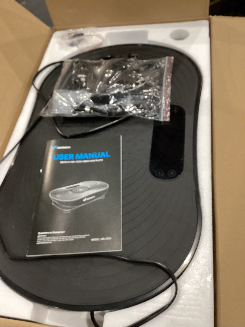 Condition photo showing Good Condition for merach vibration plate exercise machine, vibrating platform for lymphatic drainage weight loss muscle activation, full body home exercise equipment with led touch screen bluetooth pull cord