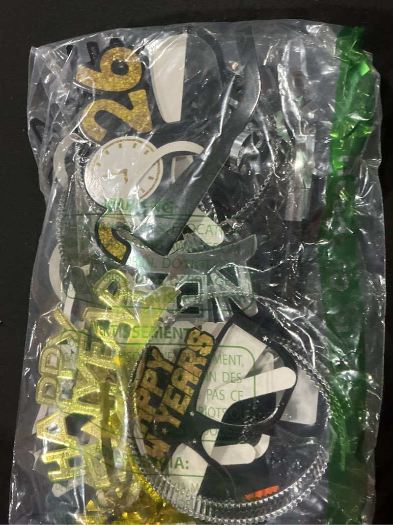 Condition photo showing Good Condition for Harsever New Years Eve Party Supplies 2026 48 PCS Happy New Years Decoration Hats Glasses Headband f