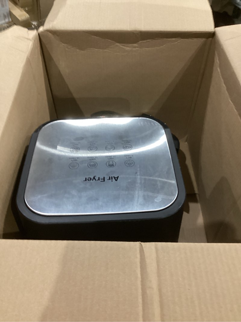 Condition photo showing Good Condition for Stainless Steel 8Qt Large Digital Air Fryer with Window for Kitchen Use,Nonstick Made without PFAS,Touchscreen Display,400F,Kitchen Appliances,NonStick Basket,Black airfryer