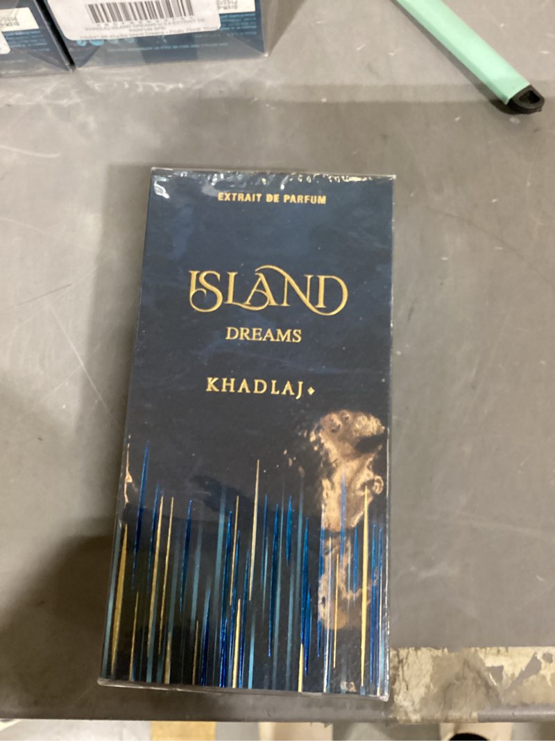 Condition photo showing New/Like New for khadlaj island dreams – fruity, floral, woody, musky – extrait de parfum long-lasting fragrance for unisex, 3.4 ounce