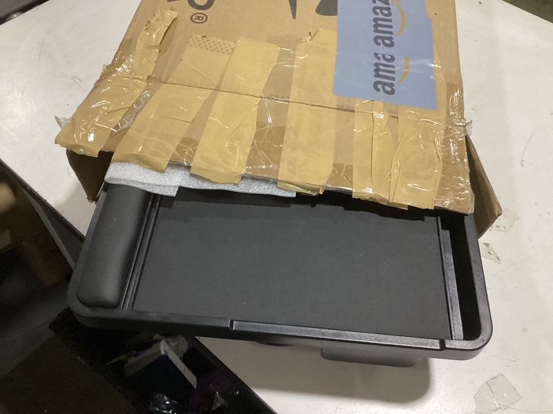 Condition photo showing Good Condition for LAPGEAR Home Office Pro Lap Desk with Wrist Rest, Mouse Pad, and Phone Holder - Black Carbon - Fits up to 15.6 Inch Laptops - Style No. 91598 Black Carbon Home Office Pro W/Wrist Rest