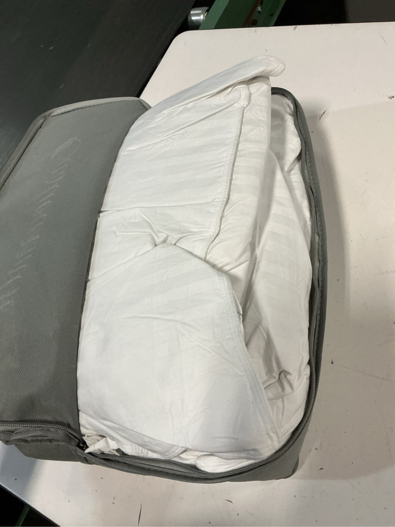 Condition photo showing Good Condition for goose down feather soft pillows one pillow 100% cotton supportive bed pillow stripe white color standard size 20x26 inch standard (pack of 1) stripe
