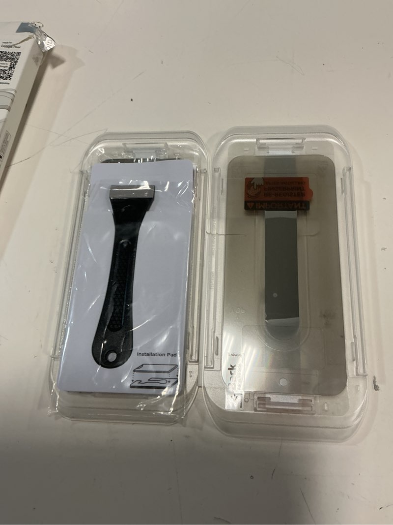 Condition photo showing As Is for spigen aluminacore tempered glass screen protector [glastr ez fit - privacy] designed for pixel 10 pro xl | pixel 9 pro xl [2 pack] 9h+ hardness, aluminum-enhanced durability and impact resistance