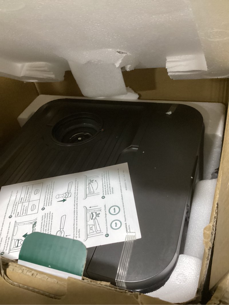 Condition photo showing As Is for café bellissimo semi automatic espresso machine + milk frother | wifi connected| built-in bean grinder, 15-bar pump & 95-ounce water reservoir | matte black, c7cesas3rd3