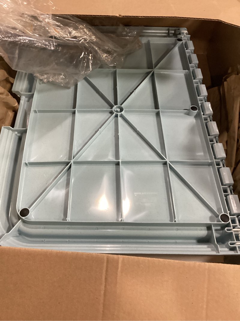 Condition photo showing Good Condition for iris usa pee pad holder for dogs and puppies, potty training tray with secured latches, non-skid feet, leak protection, easy clean surface, fits 28"x 34" puppy pads size or larger, blue blue 28" x 34"
