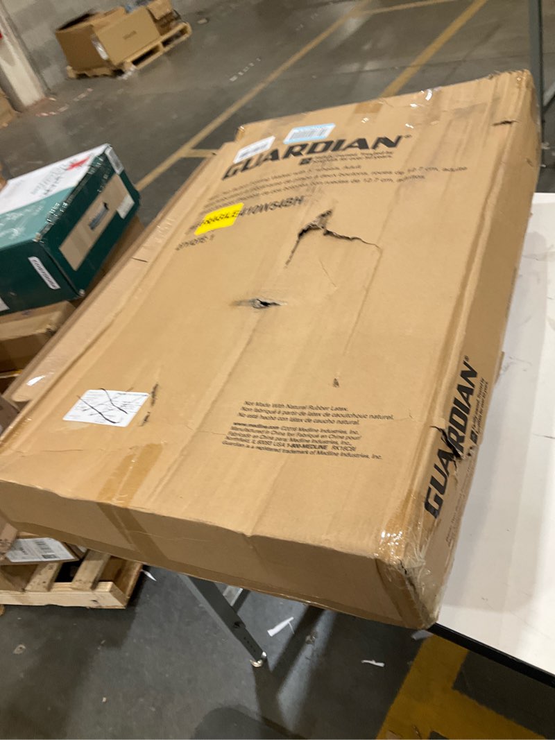 Condition photo showing As Is for Medline Lightweight Folding Walkers for Seniors, Adults with 5” Wheels, Steel Frame Supports up to 400 lbs.