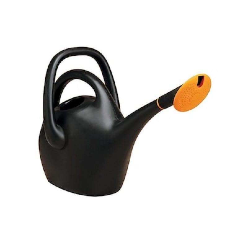 bloem 2.6-gallon black plastic classic watering can