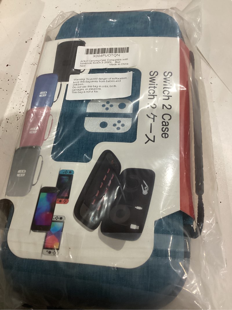 Condition photo showing New/Like New for AOLO Carrying Case Compatible with Switch 2 (2025), Portable Hard Protective Travel Case with 10 Game Slots & Accessory Pocke (Blue)
