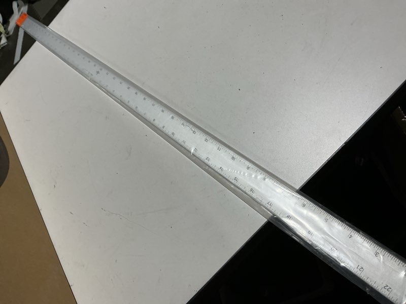 Condition photo showing Good Condition for Alumicolor Aluminum Straight Edge with Center Finding Back, 48IN, Silver