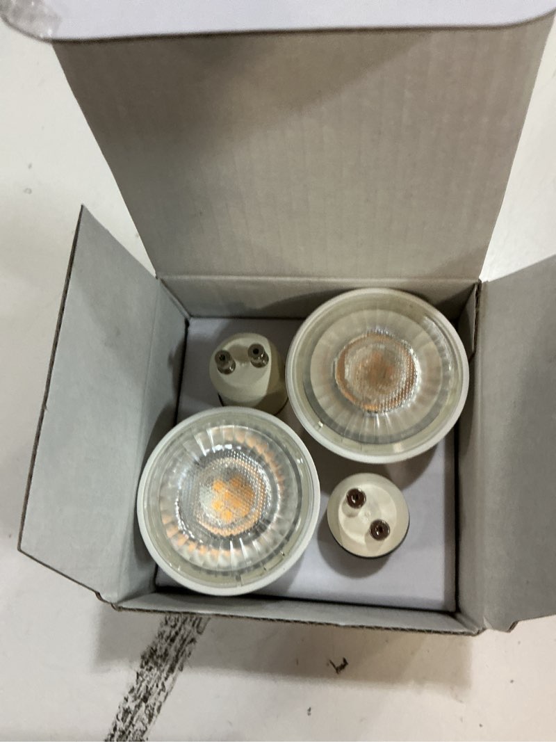 Condition photo showing Good Condition for lightinginside gu10 smart light bulbs 50w equivalent, 38°beam angle, smart bulb works with alexa/google home/smart life, 5w 420lm, rgbcw bluetooth spotlight track light, 2.4g wifi, etl listed, 4pcs multi-colored 4 count?pack of 1?