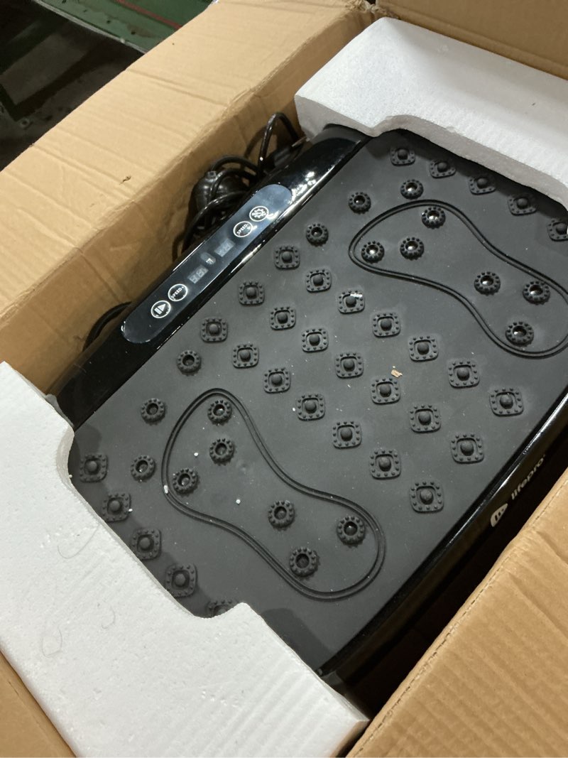 Condition photo showing New/Like New for Lifepro HexaPlate Lite Vibration Plate Exercise Machine with Magnetic Acupoints - Full Body Vibration Platform for Beginners and Recovery - Lymphatic Drainage Massager for Muscle Toning and Fitness Black