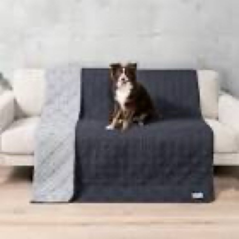 waterproof couch cover for dogs washable, anti-slip back dog bed blanket pet chair sofa furniture protector(52x82 inches, black)  52x82 inches