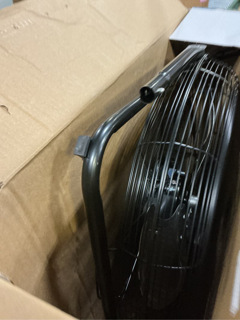 Condition photo showing Good Condition for utilitech 20-in 120-volt 3-speed high velocity indoor black floor fan