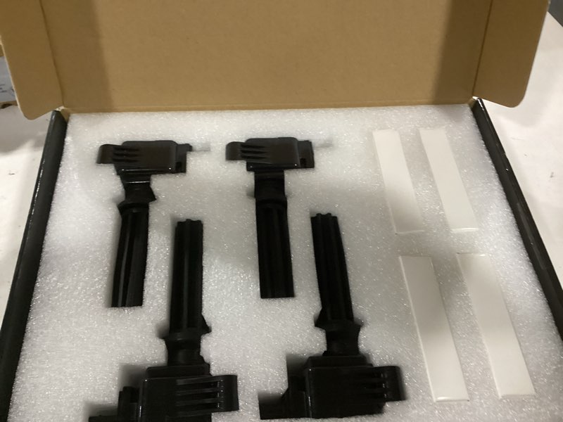 Condition photo showing As Is for eccpp uf670 4 ignition coils with 4 iridium spark plugs for ford for lincoln 2013-2019 escape 2015-2018 focus 2013-2020 fusion 2012-2019 explorer edge taurus mkt mkc 2.0 2.3 l4 uf670 dg546 5c1873 133327-5373-1719092361 standard