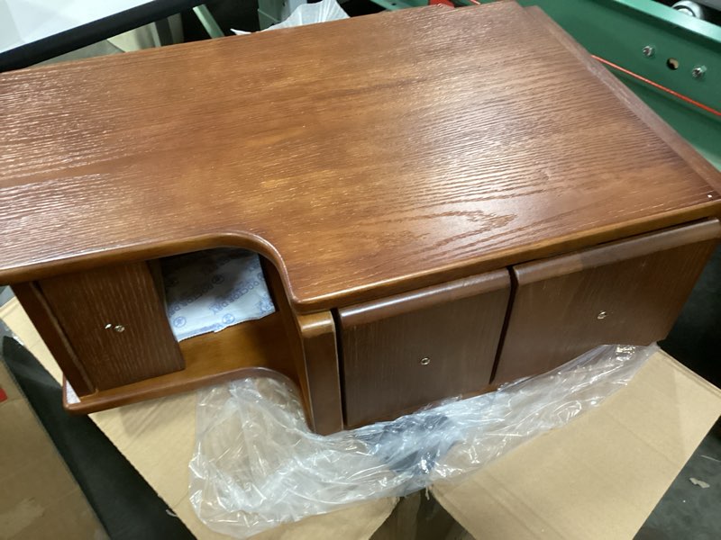 Condition photo showing Good Condition for Narrow Nightstand for Bedroom, Solid Wood Bedside Table with 2 Drawers & Open Sliding Shelf, End Side Table Mid Century Modern Night Stand for Small Spaces (20x40x50cm(8x16x20in), Brown) Brown 8x16x20in