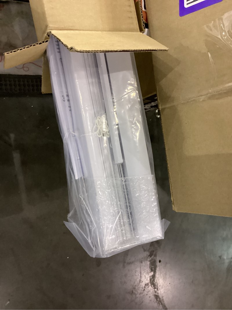 LazBlinds Cordless White 1" Room Darkening Vinyl Mini Blinds, 33" W X 36" H Horizontal Window Blinds