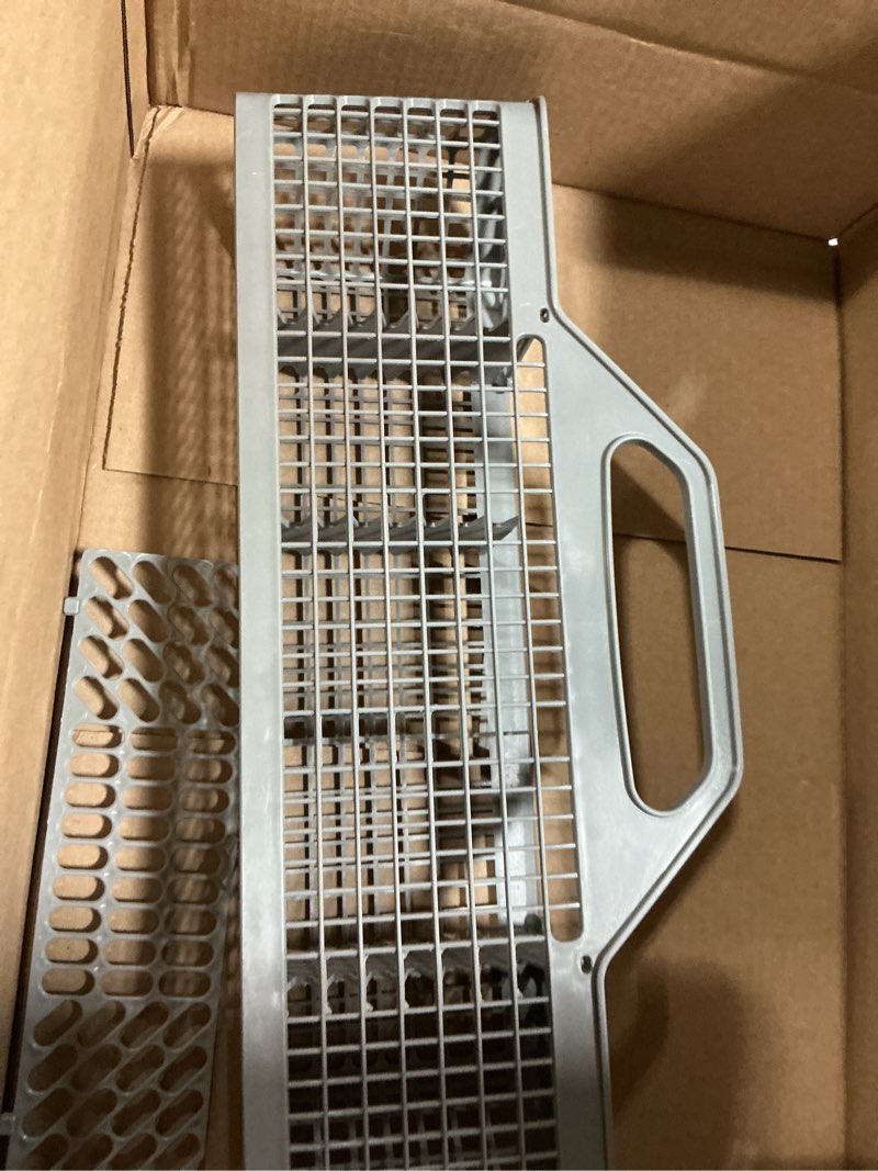 Condition photo showing As Is for universal dishwasher cutlery basket replacement wd28x10128 dishwasher utensil silverware basket, compatible with part no. ah959351, ea959351, ps959351, wd28x10127, wd28x10132