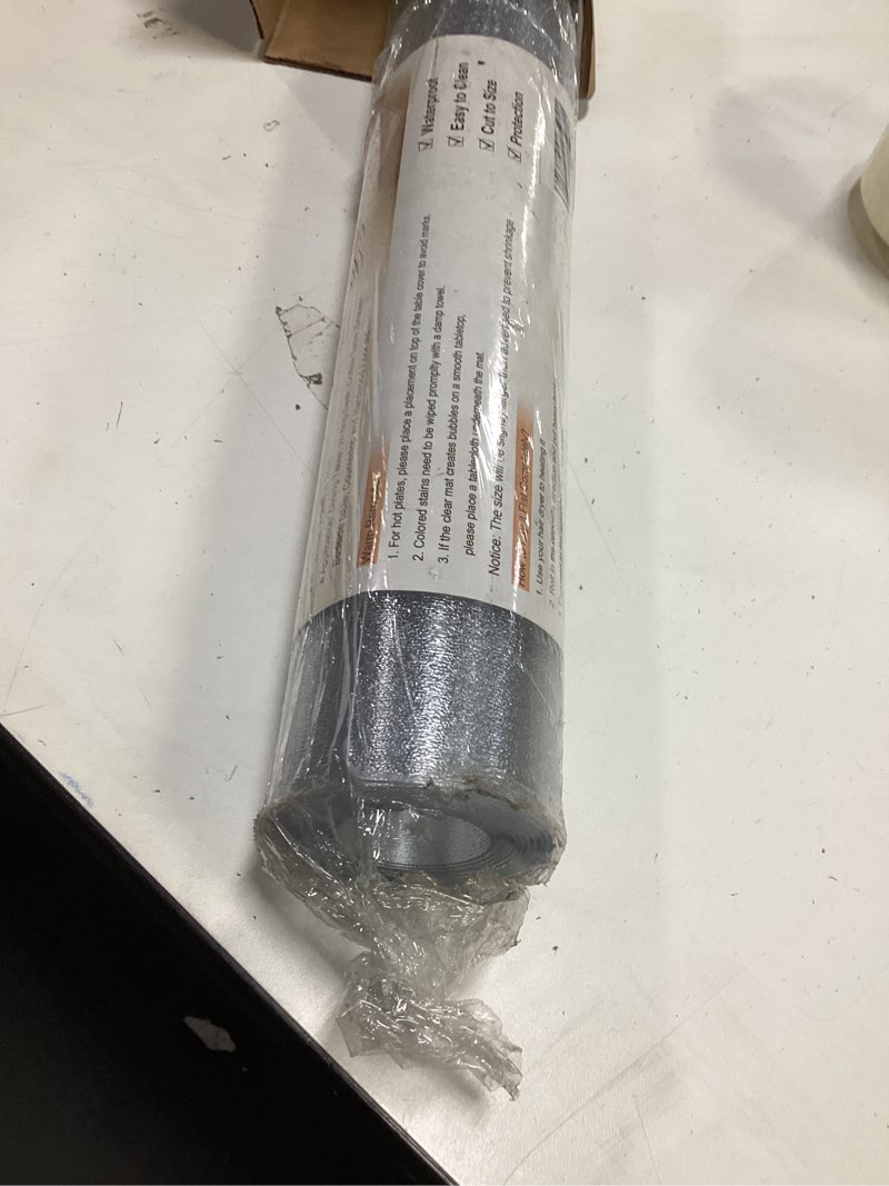 Condition photo showing Good Condition for LovePads 1.5mm Thick 36 x 72 Inches Frosted Table Protector, Clear Table Cover for Dining Room, Kitchen Wood 36" x 72" (Rectangular) New Frosted 1.5mm
