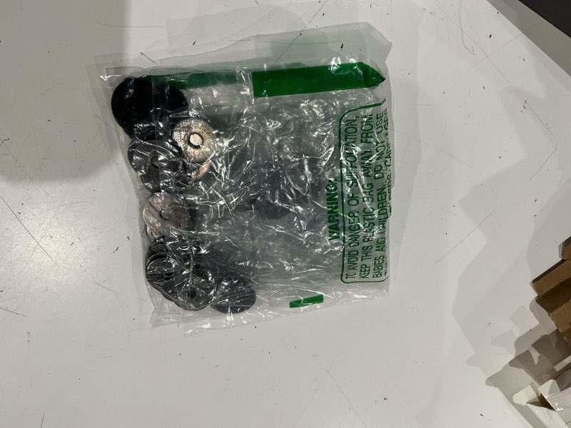 Condition photo showing As Is for 1/4 x 1 inch 18-8(304) stainless steel fender washers, black zinc plated flat washers for screws and bolts, 50 pieces large repair washers for home and industrial use 1/4x1"
