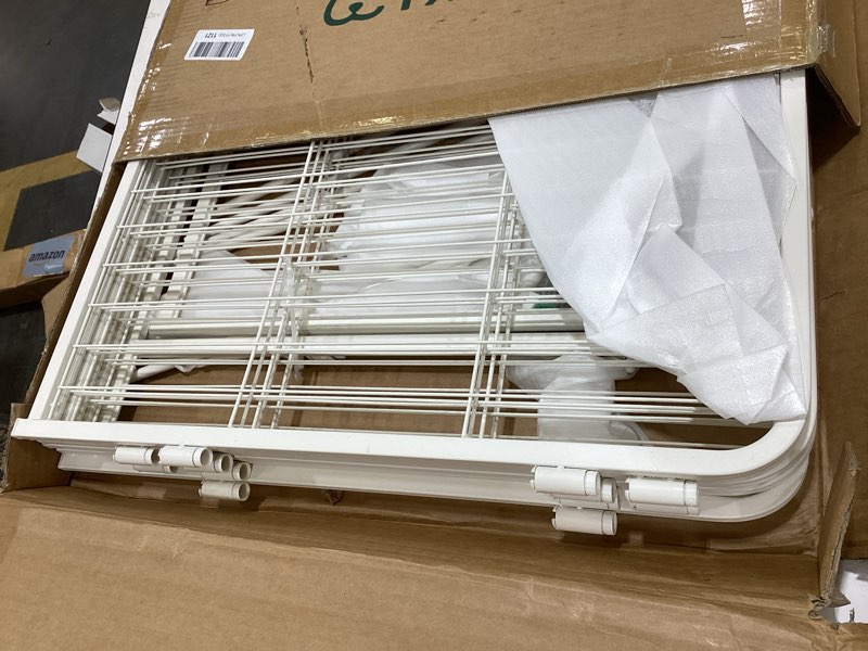 Condition photo showing New/Like New for FXW Homeplus Unleashed Indoor Dog Playpen - Stress-Free and Safe Play, Heavy Duty 24 Inch 6 Panels Dog Pen for Puppy and Small Dogs, White?Patented White 24"H 6 Panels