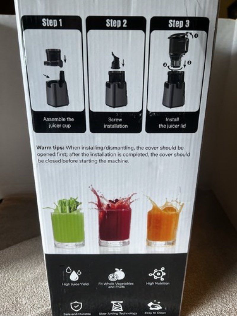 Cold Press Juicer SJ-057 With Large Feed Chute Slow Juicing Technology