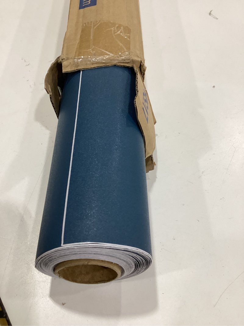 Condition photo showing Good Condition for navy blue peel and stick removable wallpaper matte textured 24"x393" | modern,thicken,self-adhesive,vinyl,solid color,contact paper for kitchen,countertop,cabinet,room dark blue
