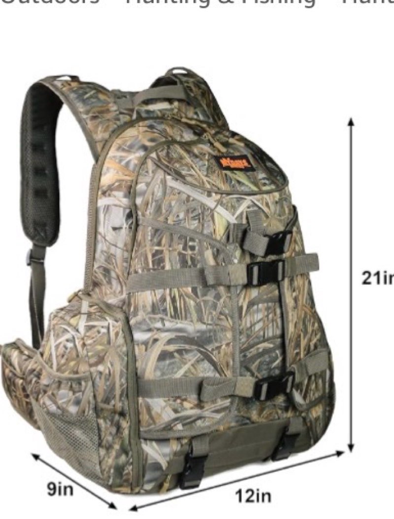 MYDAYS Hunting Backpack, Gear for Turkey Season, Camo Hunting Bow & Rifle Holder Pack, Durable Large Capacity Hunting Day Pack for Outdoor Rifle Bow Gun