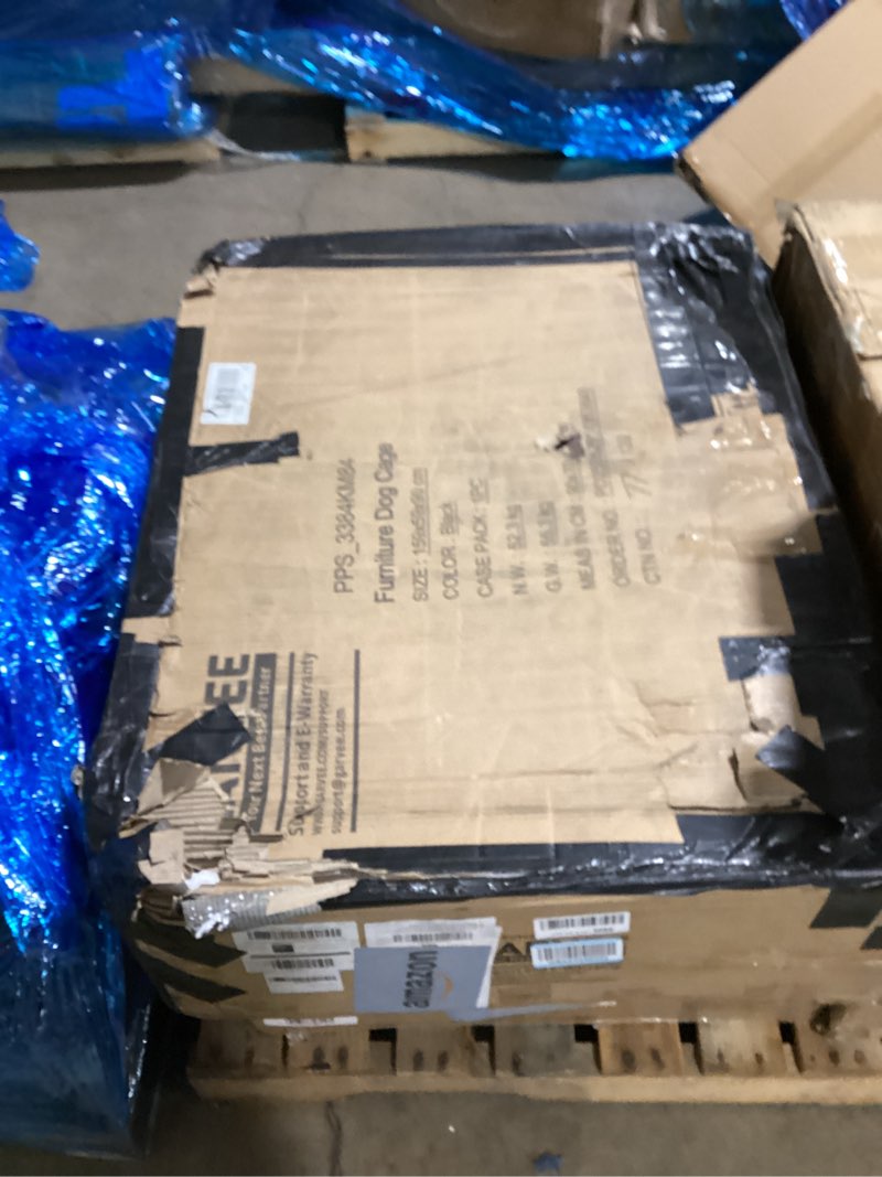 63'' large double dog crate furniture with removable divider & 2 storage drawer, heavy duty dog kenn