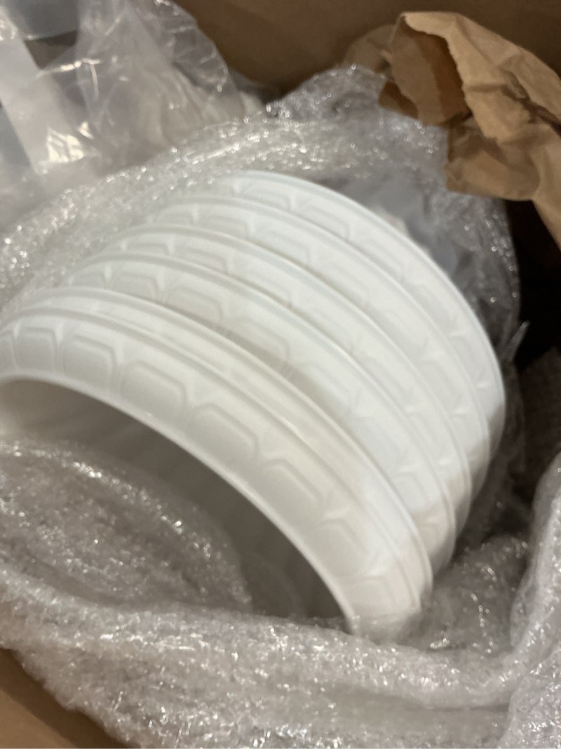 Condition photo showing Good Condition for 6 Pack 20" Large Plastic Urn Planters, Pedestal Flower Plant Pot White Plant Stand for Wedding, Party, Event, Home, Stage, Garden, Balcony Decoration 20 Inch Classic 6