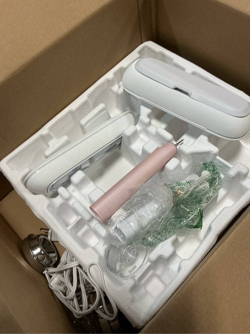 Condition photo showing Good Condition for philips sonicare diamondclean connected electric toothbrush 2 pack, x2 sonic toothbrushes, x2 charging travel cases, x2 a3 brush heads, 12 brushing settings, (pink and white), model hx9912/72 rose and white 1 count (pack of 2)