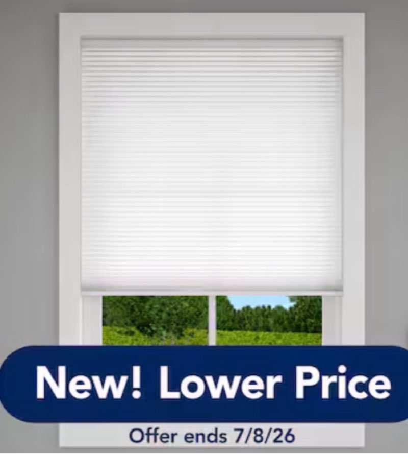 100+ bought last week levolor trim+go 48-in x 72-in snow light filtering cordless cellular shade