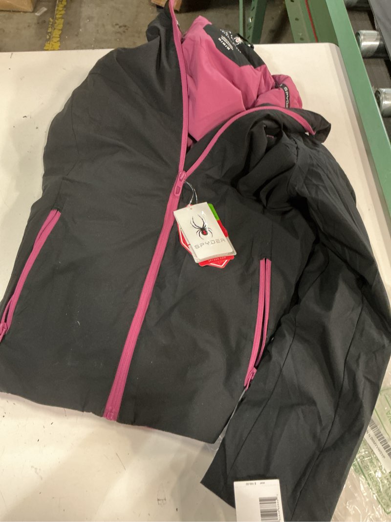 Condition photo showing As Is for (size m)spyder womens windbreaker jacket - lightweight insulated wind resistant waterproof jackets for women zip up womens jacket black medium