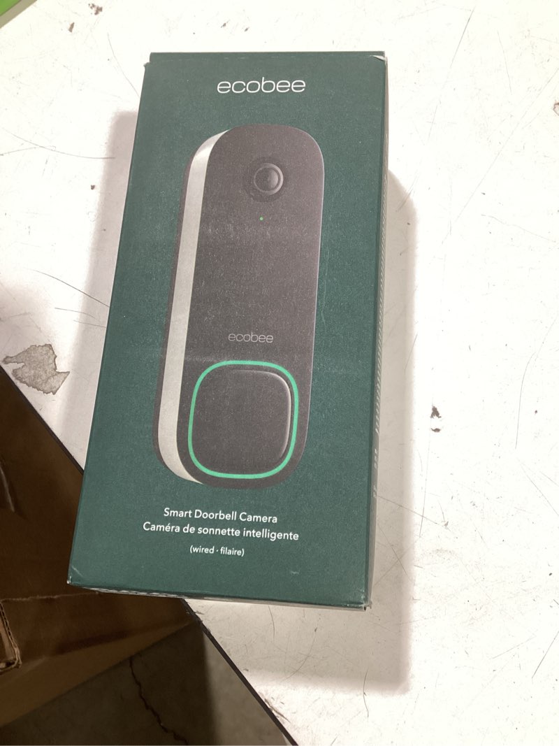 Condition photo showing New/Like New for ecobee Smart Video Doorbell Camera (Wired) - with Industry Leading HD Camera, Smart Security, Night 