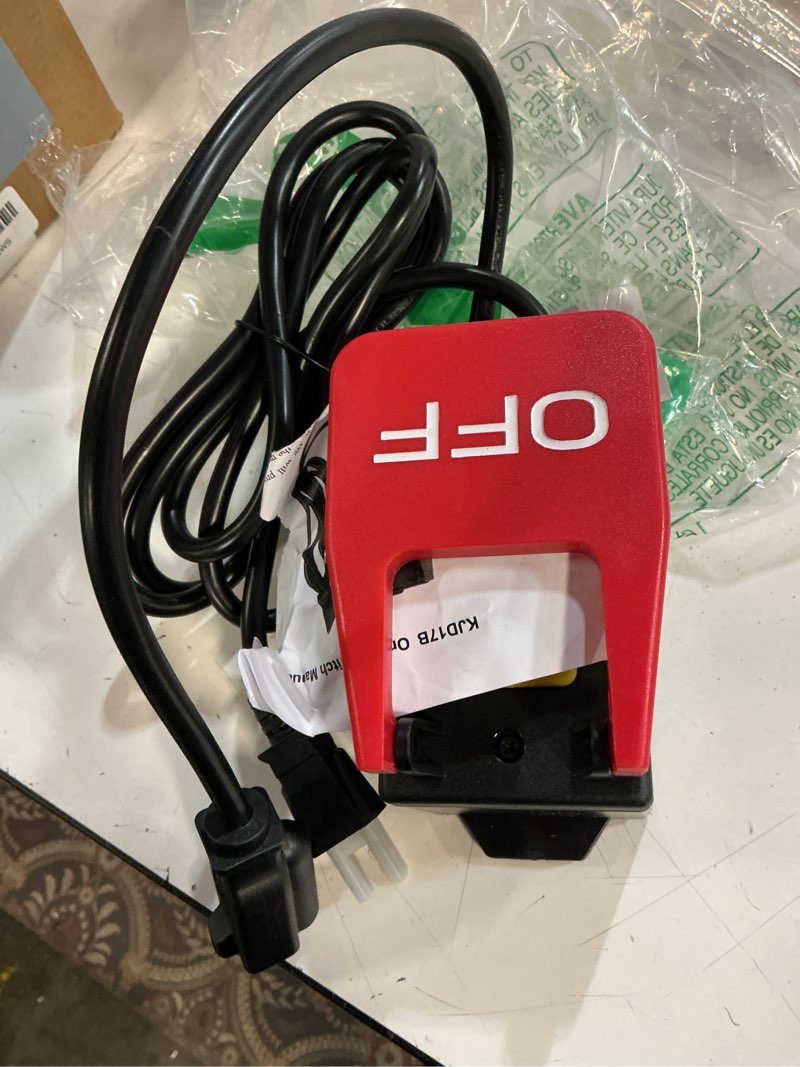 Condition photo showing Good Condition for 110v single phase on/off switch, ortis router table switch with large stop sign paddle easy contact for quick power off for table saws and other electrical equipment 1.5, 5.5ft (1 plug)