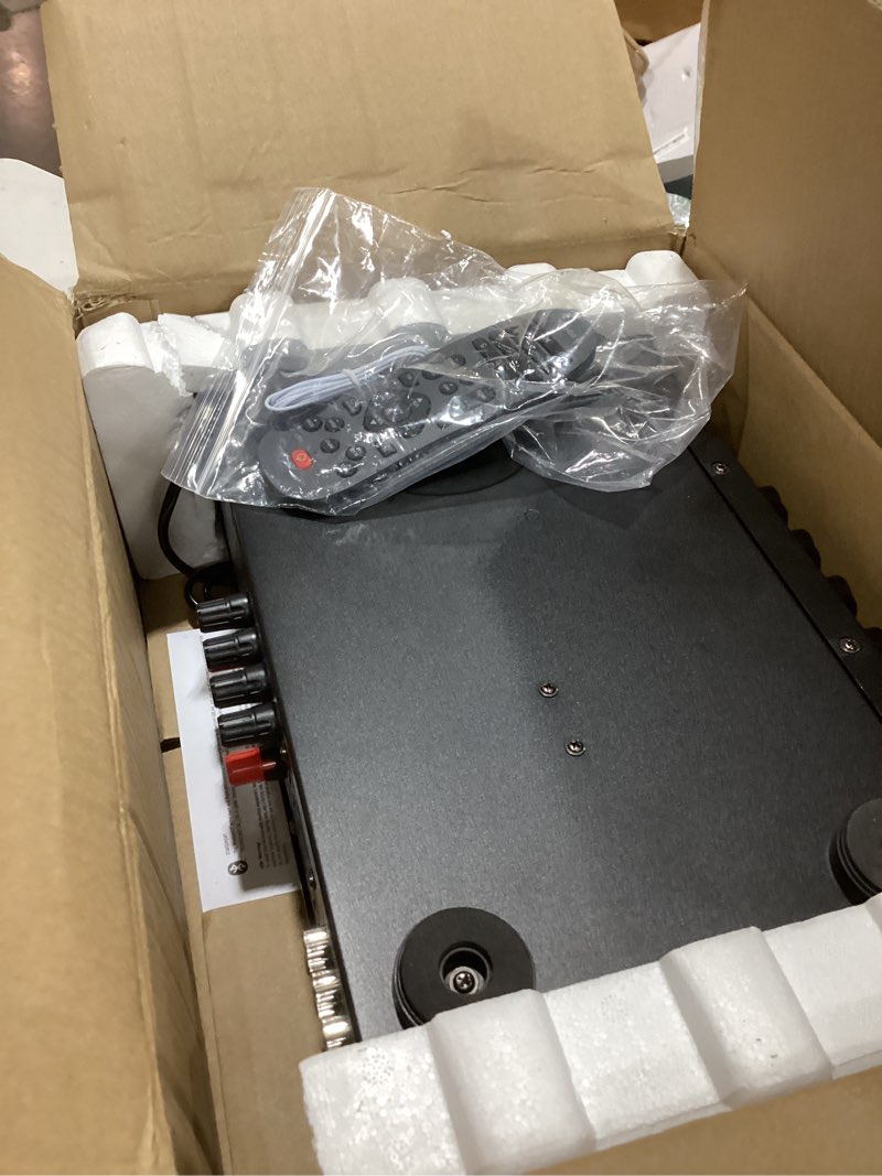 Condition photo showing Good Condition for donner stereo audio amplifier, 600w peak 2 channel receiver with bluetooth 5.3, phono, optical, coaxial, usb, fm, 2 mic-in, aux, rca input for home, karaoke, theater speakers, mamp2 2 ch, 600w