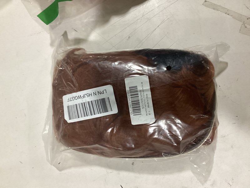 Condition photo showing As Is for Short Copper Red Wavy Wigs for Women Auburn Curly Natural Synthetic Wig Ginger Middle Part Full Wig for Role Play,Halloween,Daily Use