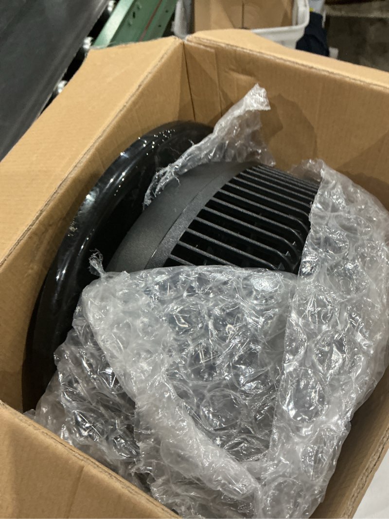 Condition photo showing As Is for outdoor misting fan with water pump, 30000mah 12-inch outside water cooling mister fan for patios bedroom, portable standing oscillating fan with mist system, pedestal fans with remote/spray/timer black