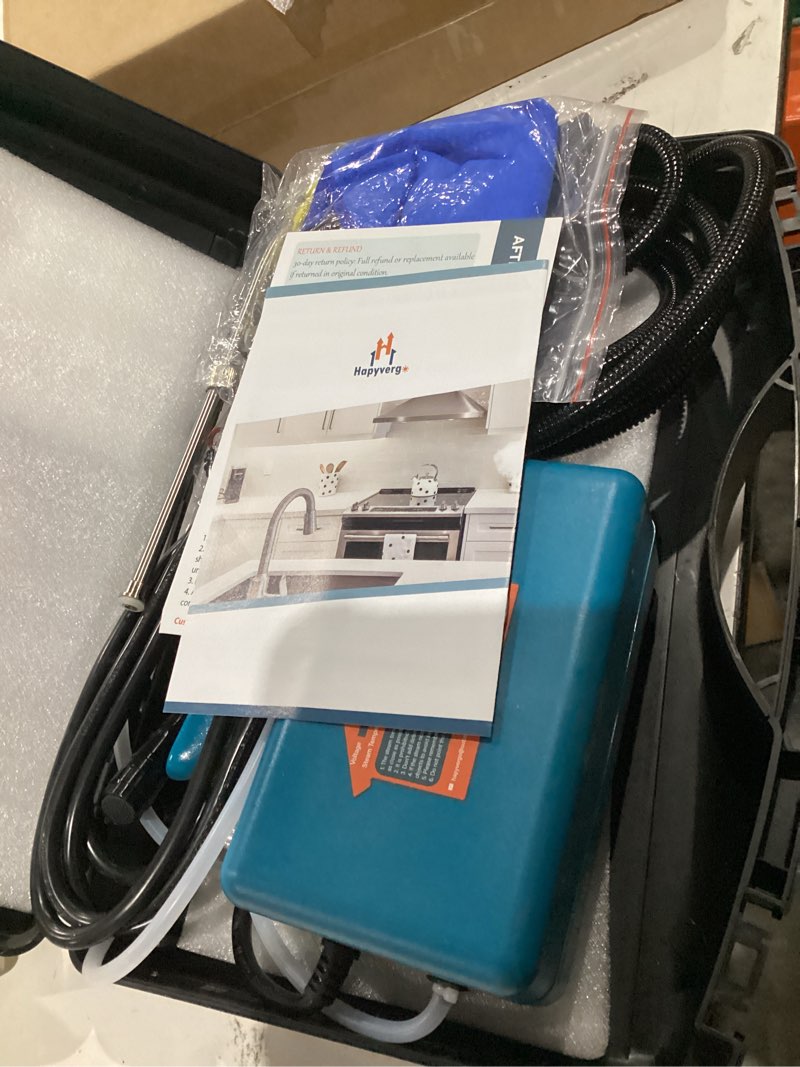 Condition photo showing As Is for high pressure steam cleaner - 1700w handheld steamer for cleaning grout tile, hand held portable steam pressure washer for car auto 110v