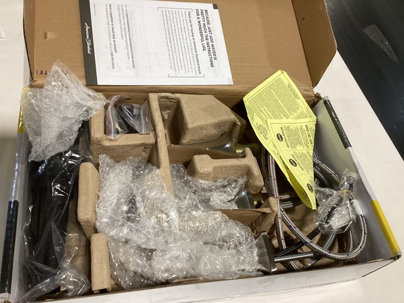 Condition photo showing Good Condition for american standard 7426801.295 belmeade two-handle 8-inch widespread bathroom faucet, 1.2 gpm, brushed nickel brushed nickel (pack of 1)