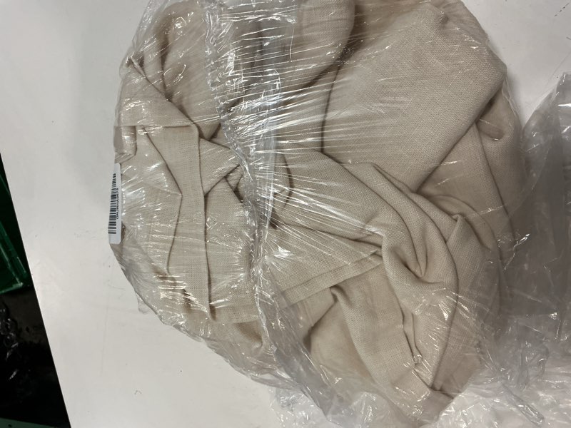 Condition photo showing New/Like New for textured cotton curtain sand
