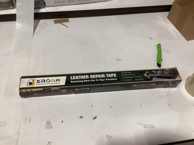 Condition photo showing New/Like New for Leather Repair Tape, 23.6x79 inch Leather Patches for Furniture, Self Adhesive Leather Repair Patch for Sofas, Couches, Leather Covers, Seats, Chairs, Vinyl Repair Tape Retro Dark Brown Retro Dark Brown 23.6x79 inch