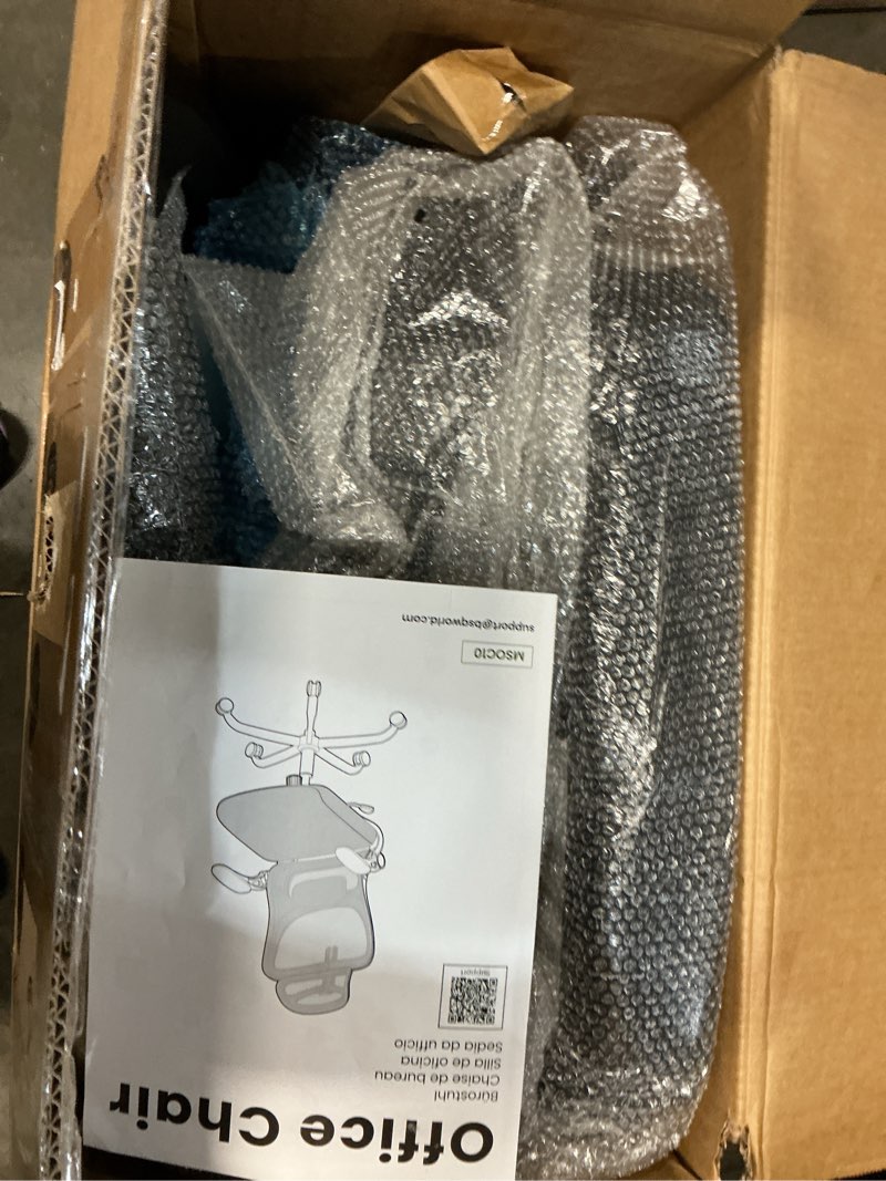 Condition photo showing Good Condition for marsail ergonomic office chair: office desk chair with high back mesh and adjustable lumbar support rolling work swivel task chairs with wheel 3d armrests and headrest black with headrest