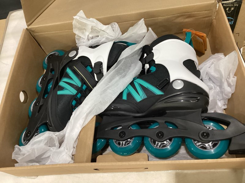 Condition photo showing Good Condition for k2 kinetic 80 women's inline skates - black/turquoise, 6.0