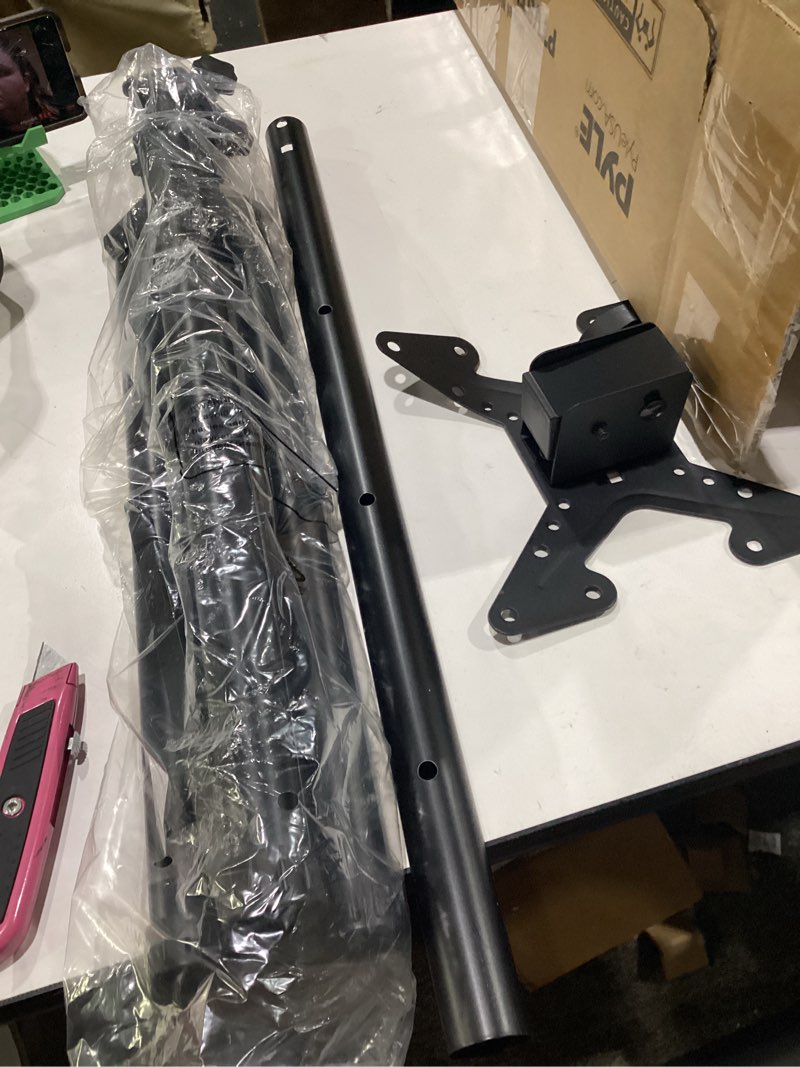 Condition photo showing Good Condition for pyle premium lcd flat panel tv tripod stand, portable & foldable tv mount for lcd/led flat screen tvs up to 32", adjustable height, 88.8 lbs capacity, vesa 100x200/200x200 - (ptvstndpt3215) 1 pack