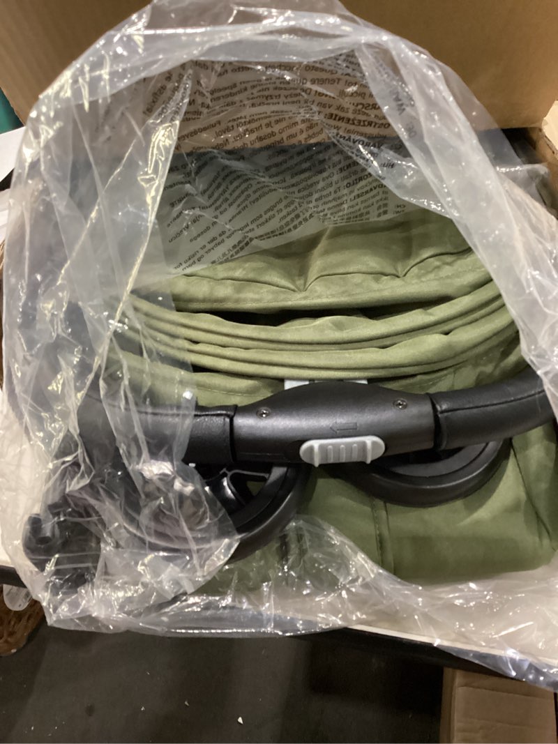 Condition photo showing New/Like New for Lightweight Travel Stroller for Baby & Toddlers - Easy Fold & Compact Stroller with Canopy, Storage Basket, Multi-Position Recline & Convenient One-Hand Fold (Green)