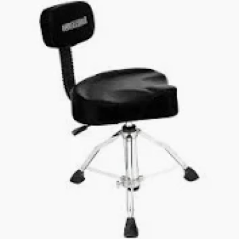 UPELLA Pro Drum Stool with Backrest, Heavy Duty Hydraulic Drum Throne, Ergonomic Memory Foam Drum Se