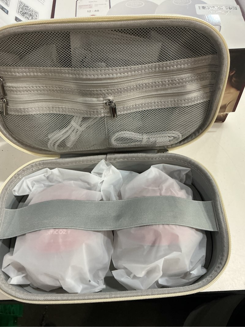 Condition photo showing New/Like New for momcozy wearable breast pump, hands free upgraded mobile flow | m9, app discreet control with personalized multi-modes & 15 levels, wearable breast pump 24mm, 2 pack cozy red regular-2 cozy red